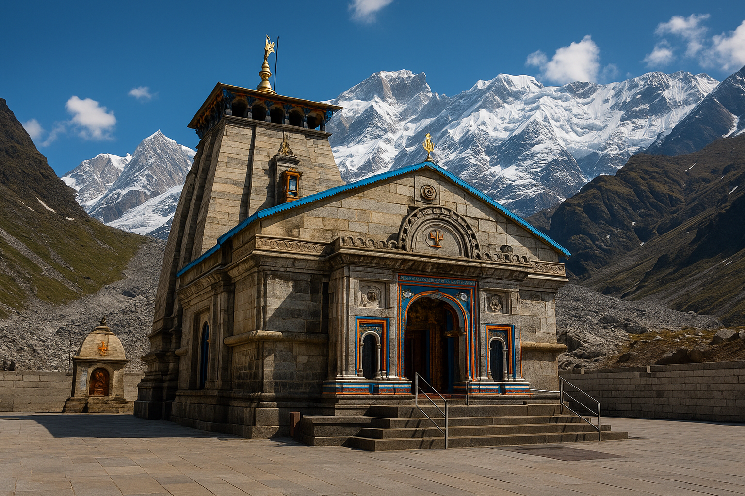 Kedarnath Temple covered in snow - Zenvoy Travels